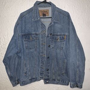 Vintage Limited Jeans Women's Blue Denim Trucker Jacket 14